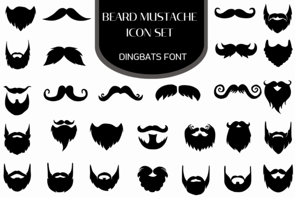 Beard Mustache Icon Set: A Typeface with Soul