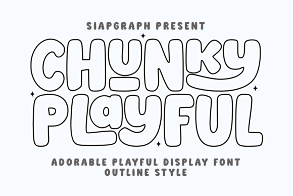 Chunky Playful Outline: A Font for Joyful, Bold Branding