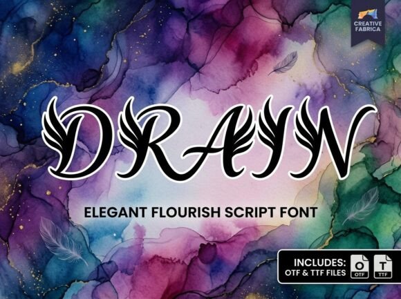 Drain: The Ornamental Font with an Ethereal, Edgy Vibe