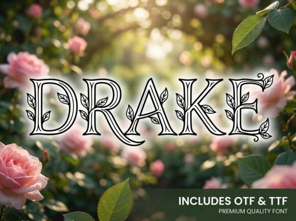Drake: Where Botanical Art Meets Typography