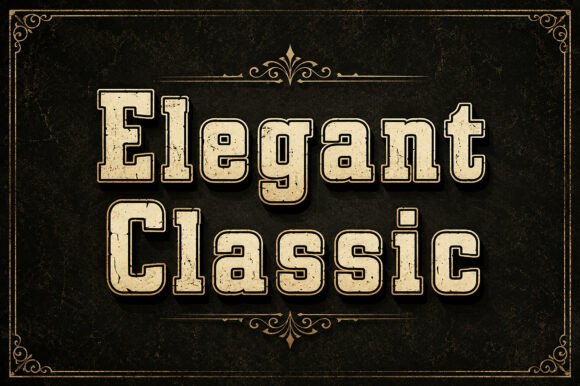 Elegant Classic: A Bold Vintage Display Typeface