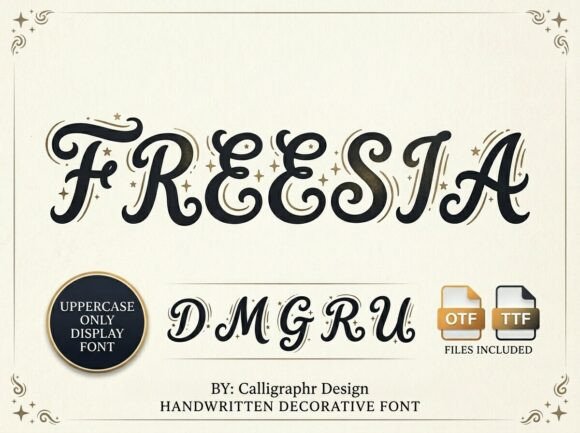 Freesia: A Starlit Typeface for Whimsical Branding