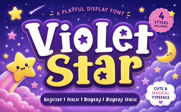 Violet Star: A Playful Font for Whimsical Design